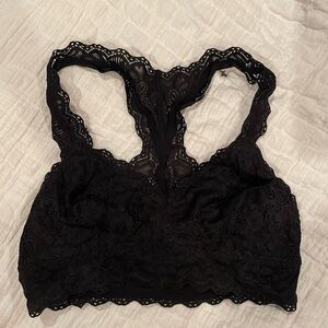 Black lace bralette small